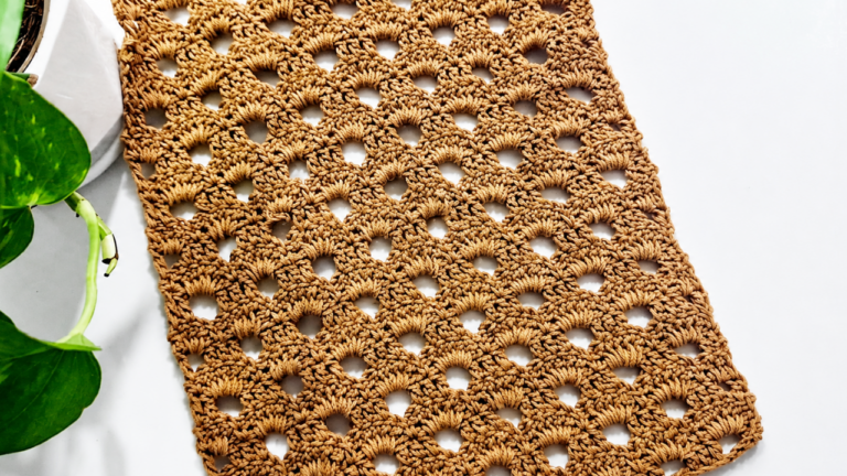 The Caramel Arcade Crochet Table Runner