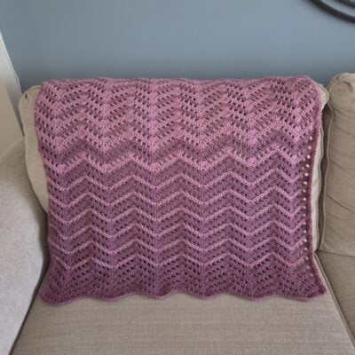 Eyelet Chevron Blanket by Carol Hladik Designs