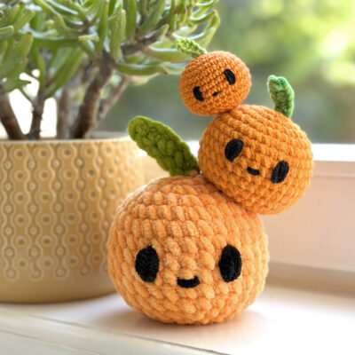 Cute mini Orange Amigurumi by DIY Fluffies