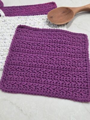 Garden Rows Dishcloth by Carol Hladik Designs
