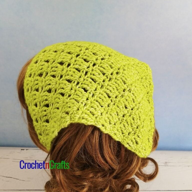 Crochet Kerchief – Hdc V-st and Tr