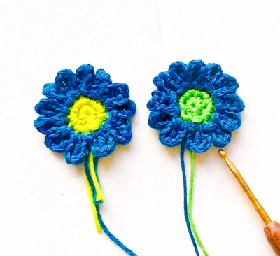 Quick Crochet Flower Applique The Ultimate Scrap Yarn Buster by Raji's Craft Hobby