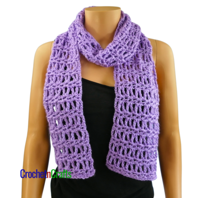 Crochet Summer Scarf - Vienna by CrochetNCrafts