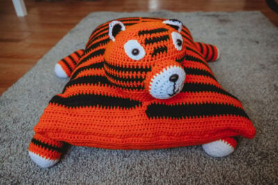 Tiger Pillow Sham by Lisa Ferrel/My Fingers Fly