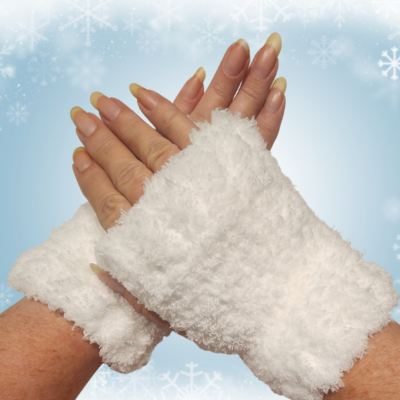 Snow Bunny Wrist Warmers by Design by Lisa Ferrel/My Fingers Fly