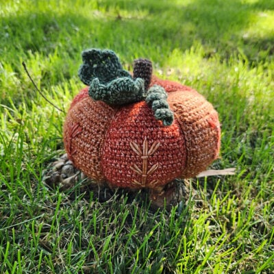 Embroidered Fall Pumpkin by Carol Hladik Designs